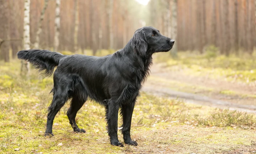 Raça de Cachorro com a Letra F Flat-Coated Retriever
