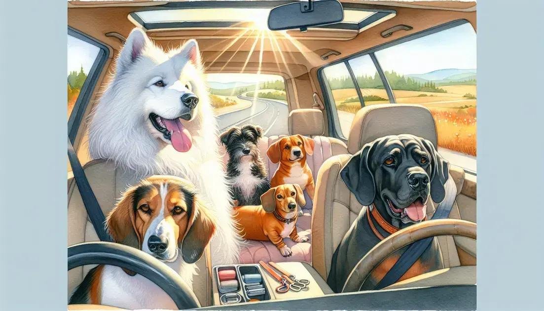 viagem de carro com cachorro
