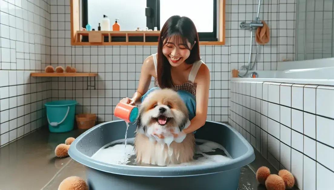 Dar banho no cachorro sem estresse