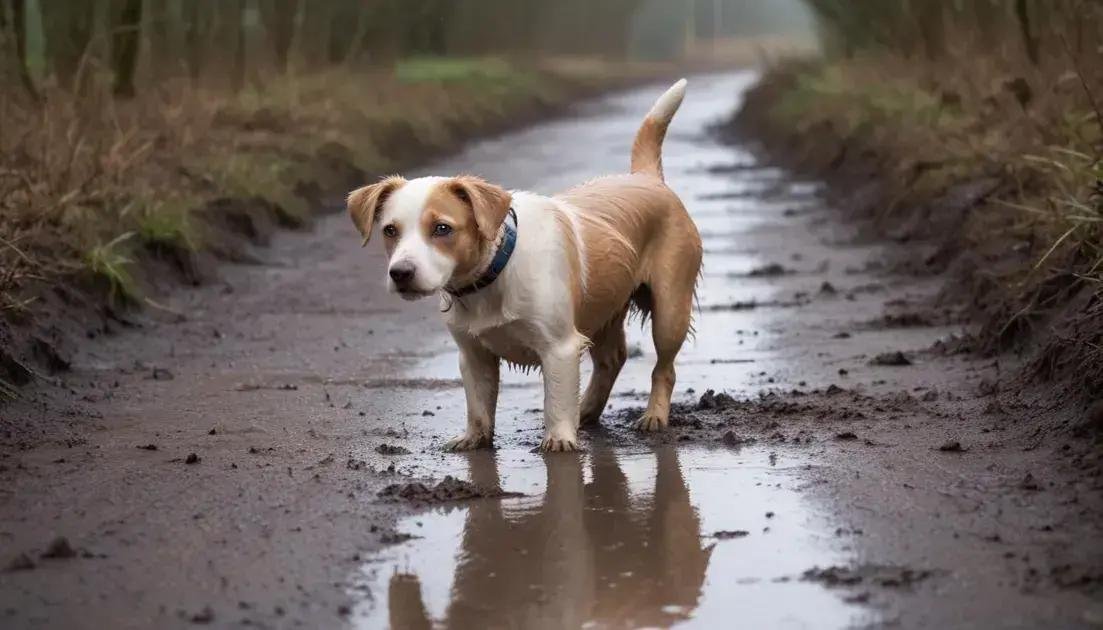 Cachorro na chuva e lama: cuidados para evitar doenças
