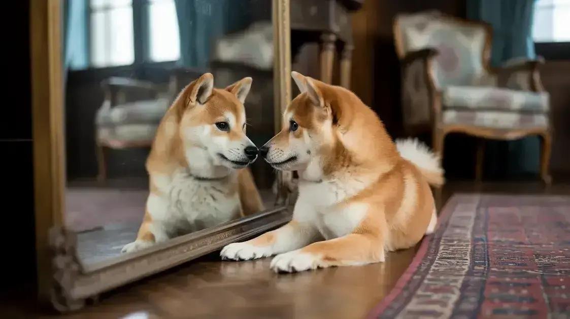 O que passa na mente do cachorro quando ele olha para o próprio reflexo