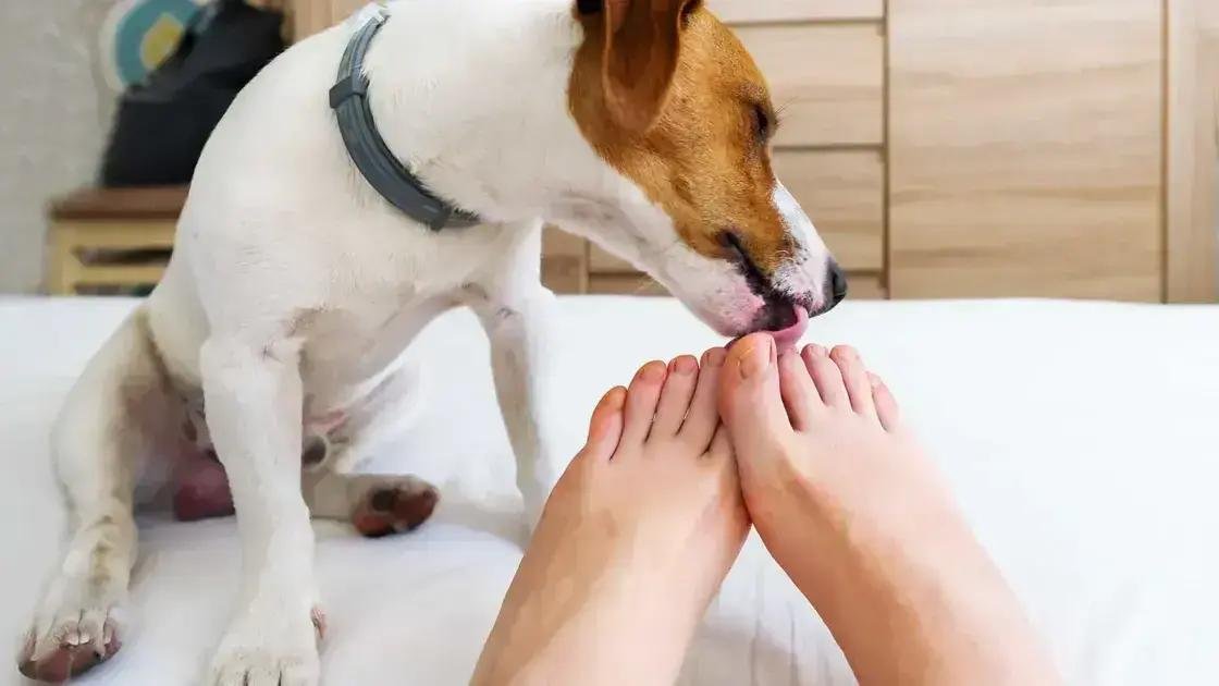 Por que alguns cachorros gostam de lamber os pés do dono e o que isso significa