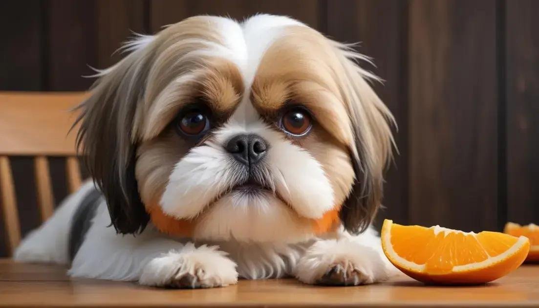 shih tzu pode comer laranja: entenda se essa fruta é segura para seu pet